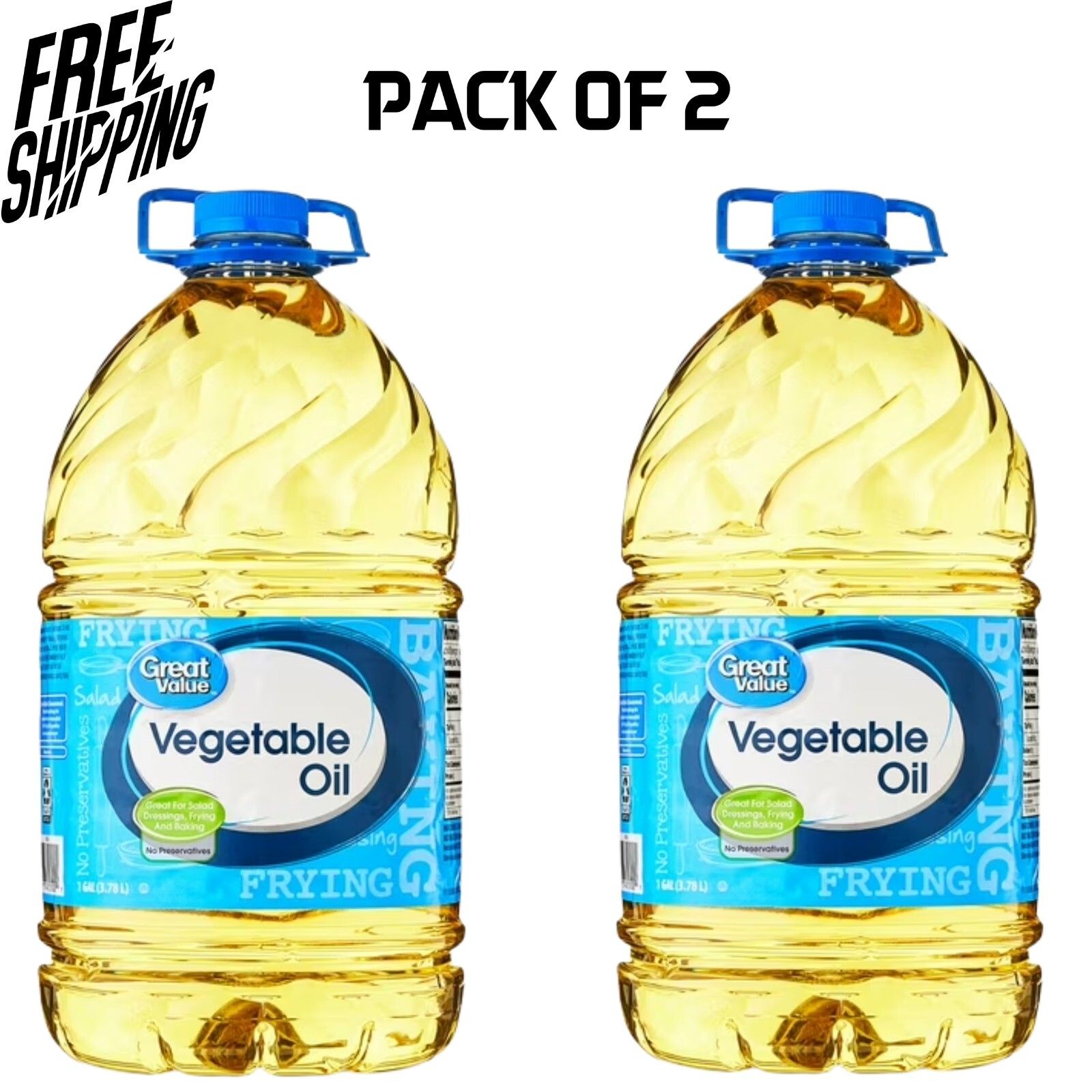 (2 pack )Great Value Vegetable Oil, 1 Gallon choice for all of your cooking New gallery