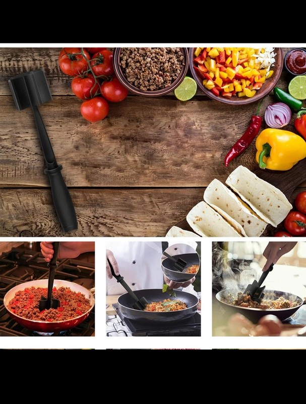 Meat Hamburger Chopper Heat Resistant Utensil Ground Beef Potato Masher Spatula gallery