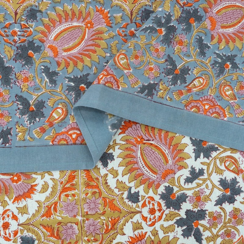 Hand Block Printed Tablecloth Wedding Table Cover Gift for Her, New Year Gifts gallery