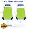Sheets Stargazer Cot Sheets 12pc Green 22x40in gallery