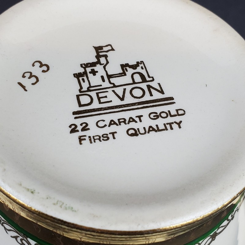 Vintage DEVON CHINA Creamer Guaranteed 22 Kt Gold Trim First Quality gallery