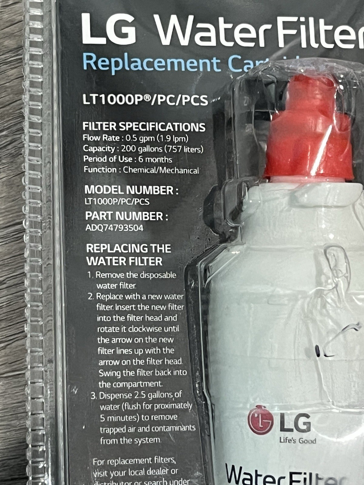 Water Filter for Select LG Refrigerators, LT1000P LT1000PC LT1000PCS P/PC/PCS gallery