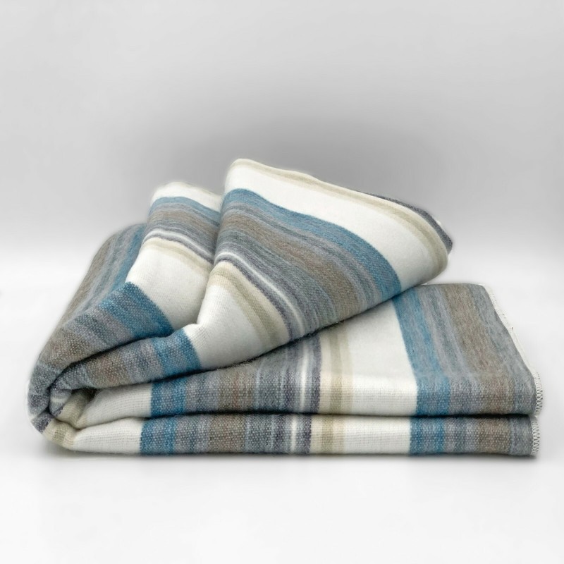 SOFT & WARM STRIPED ALPACA LLAMA WOOL BLANKET THROW 95"x65" QUEEN BED SOFA COUCH gallery