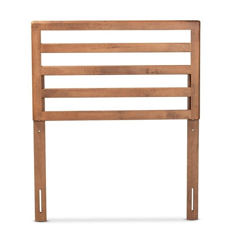 Baxton Studio Akemi Walnut Finished Wood Twin Size Headboard gallery