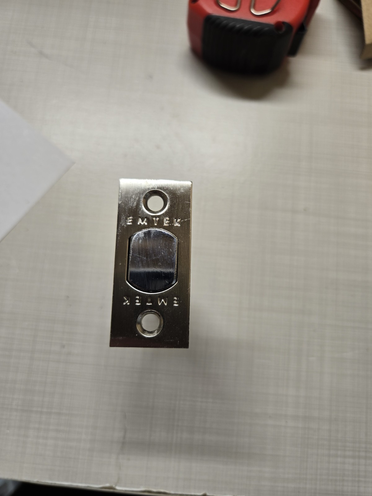 Emtek Deadbolt Latch 2 3/4" backset in US15 Satin Nickel gallery