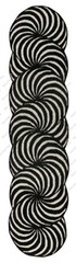 Wide Runner Optical Pattern 3’0”x12’0” ft Handmade Tufted 100% wool Area Rugs