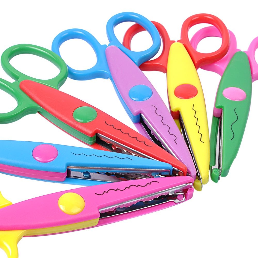 UCEC Craft Scissors Decorative Edge, Zig Zag, Kids Safety 6pcs, Style 1 gallery