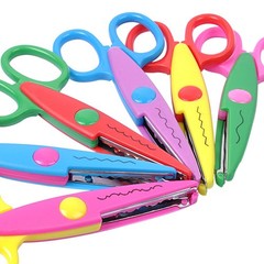 UCEC Craft Scissors Decorative Edge, Zig Zag, Kids Safety 6pcs, Style 1