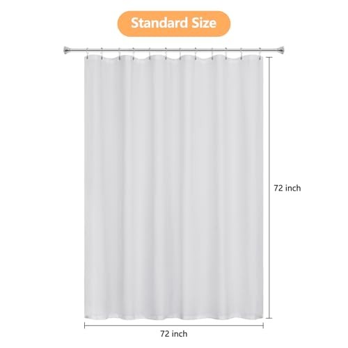 Waterproof Soft Microfiber Shower Curtain TPU 72"W x 72"L (Pack of 1) White gallery