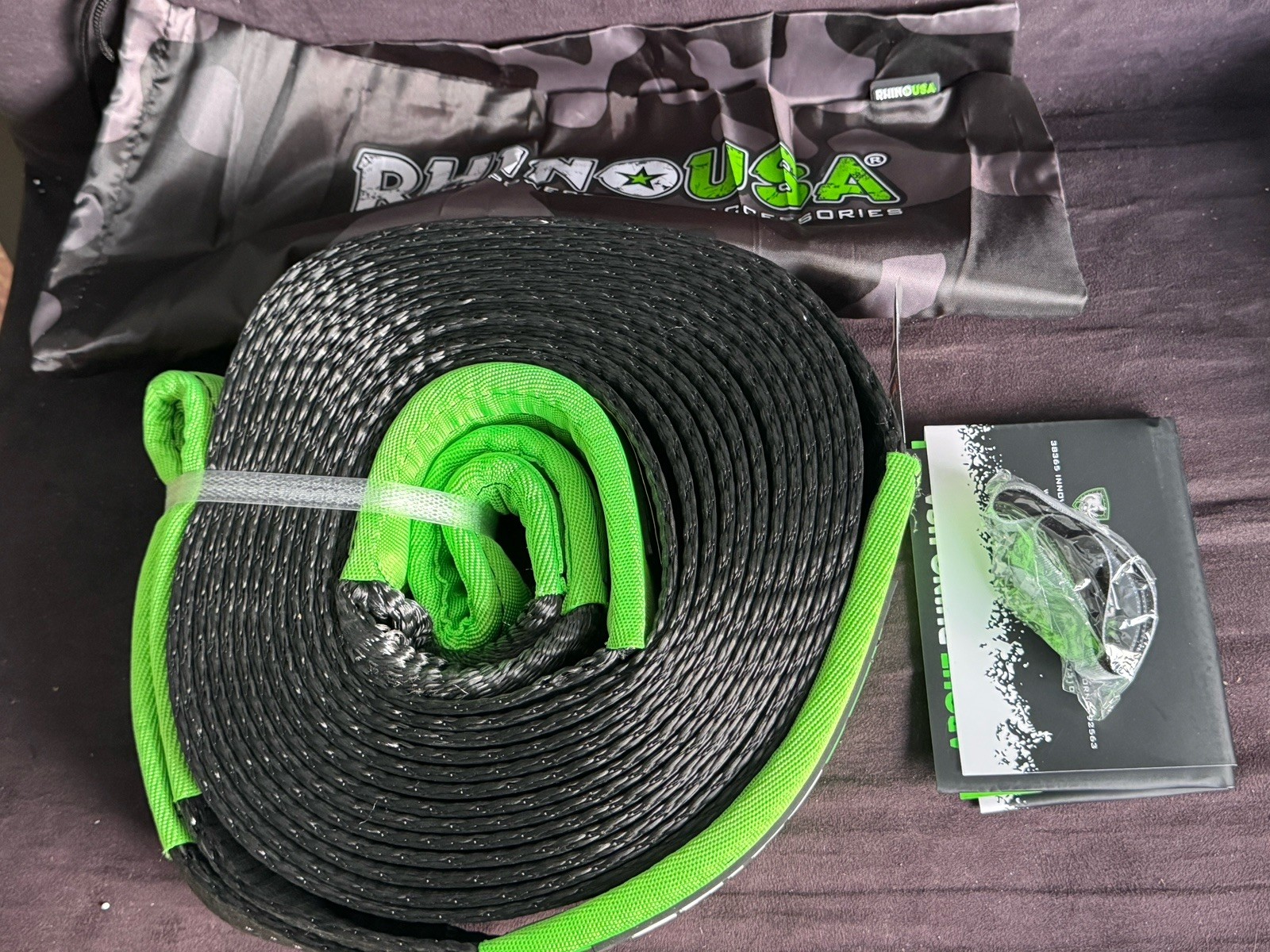 RHINO USA -- Ultimate Recovery Tow Strap (3" x 30') - 31,518lb Break Strength gallery