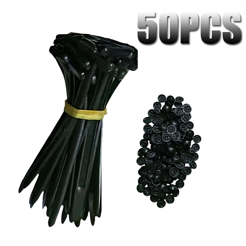 50-200x Universal Cable Tie Buckle,Heavy Duty Self-Locking Nylon Zip Ties Holder gallery
