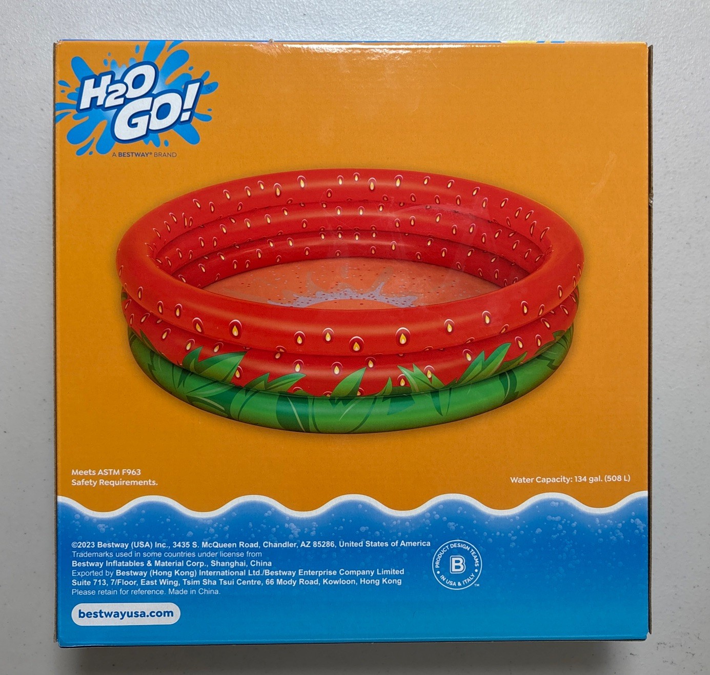 H2OGo SWEET STRAWBERRY PLAY POOL #51145E (134 gal.) Inflatable Age2+ 66”x 15”￼ gallery