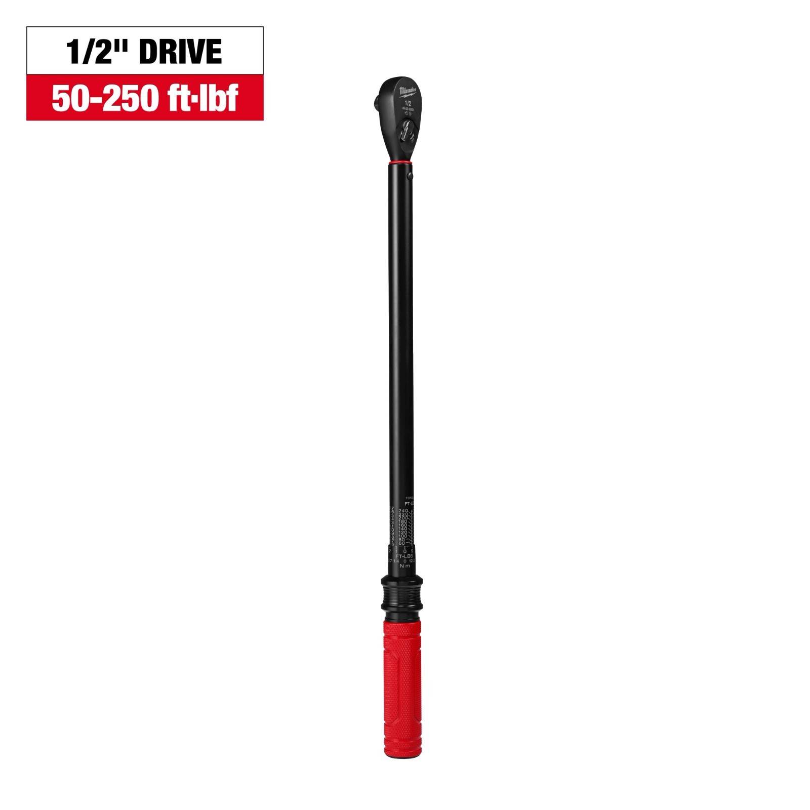 Milwaukee 1/2" Drive Click Torque Wrench 50-250 ft-lb gallery