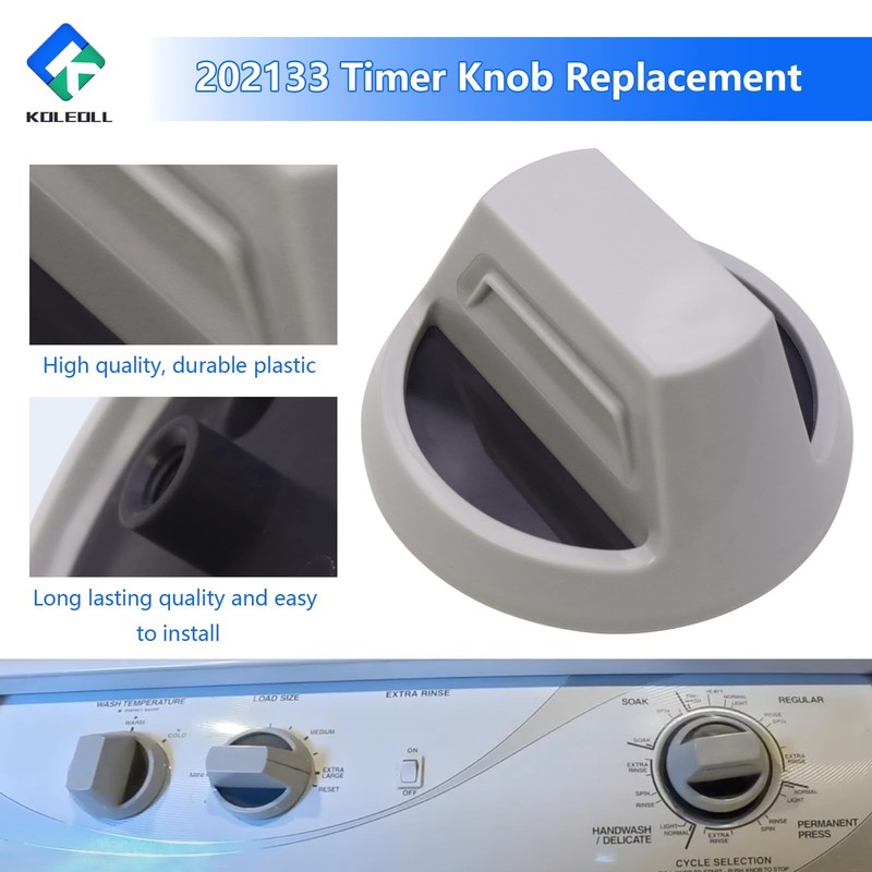 2PC 202133 Timer Knob Compatible with Speed Queen Washer Replace AP5183626 gallery