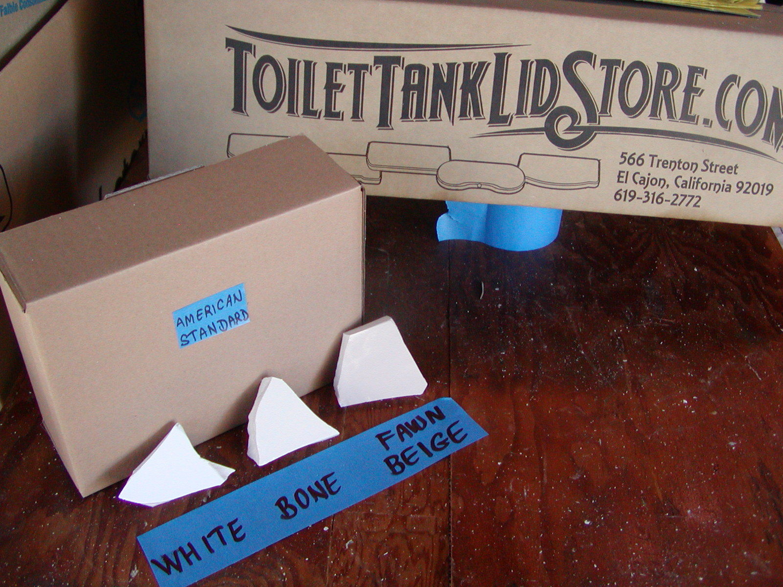 Chip Sample Kit of American Standard Colors of Bone, White, Fawn Beige, Linen gallery