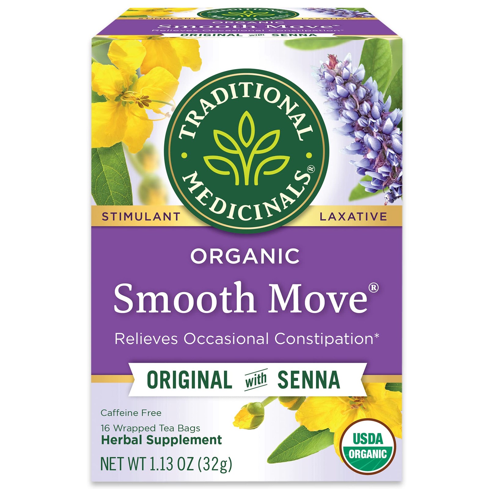 Organic Smooth Move Laxative Tea, 16 Tea Bags (Pack of 1) gallery