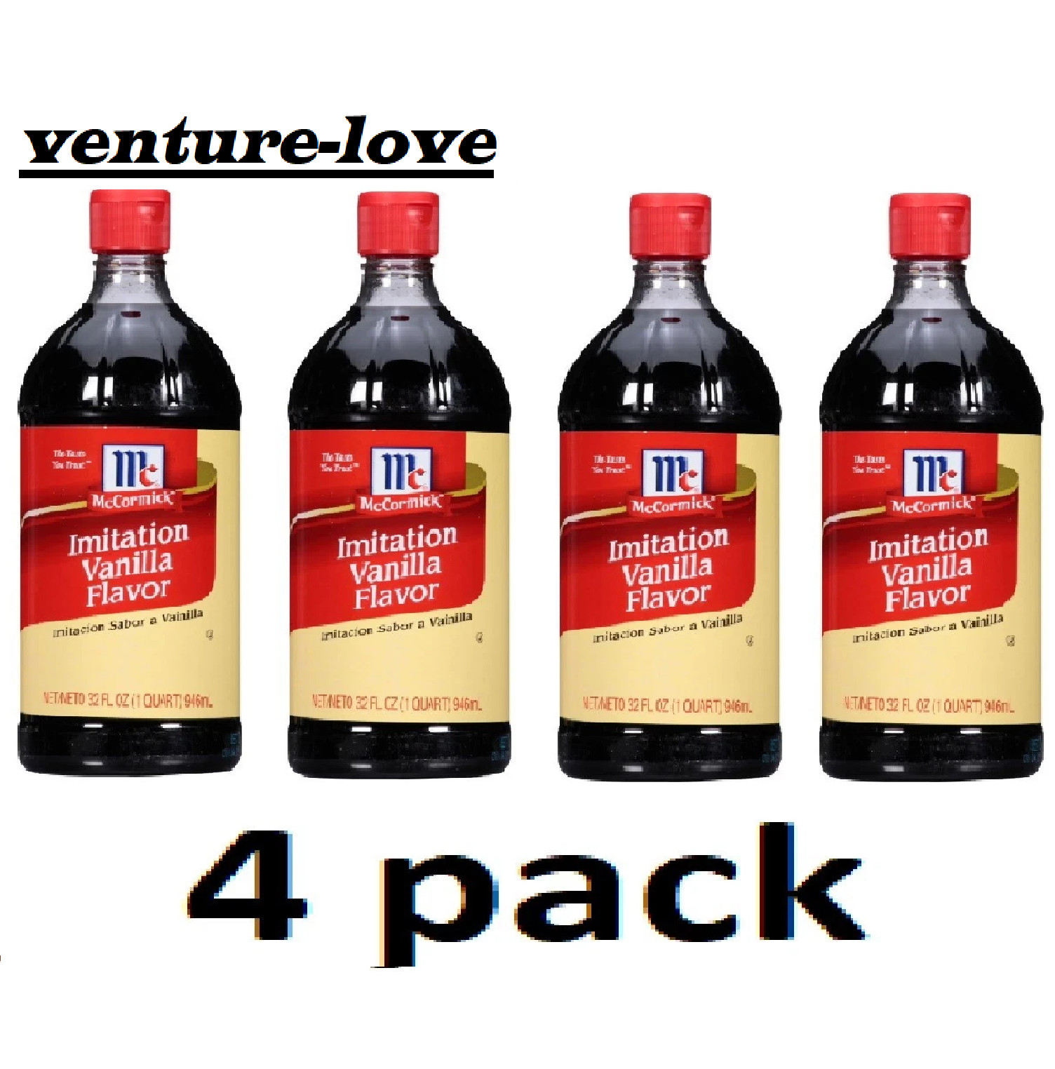 4 Pack - McCormick Imitation Vanilla Flavor 32 oz. gallery