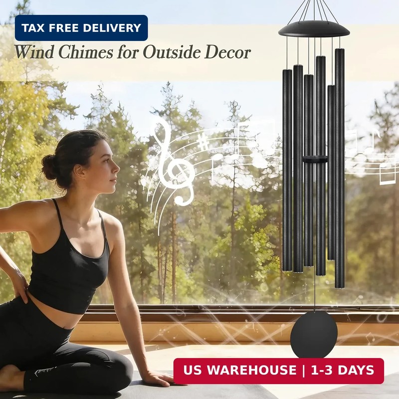 45" Extra Large Wind Chimes for Outside, Giant Deep Tone Outdoor Metal Tube Wind gallery
