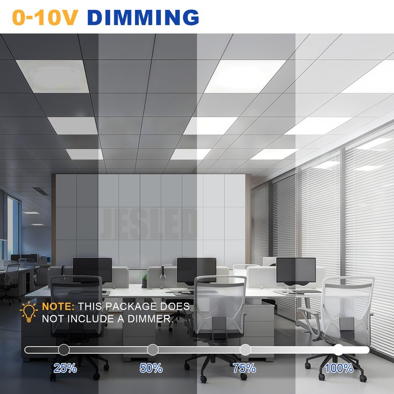 6 PACK 2x4 LED Flat Panel Lights 30-72W 5CCT 2700K-6500K Ceiling Fixture Lights gallery