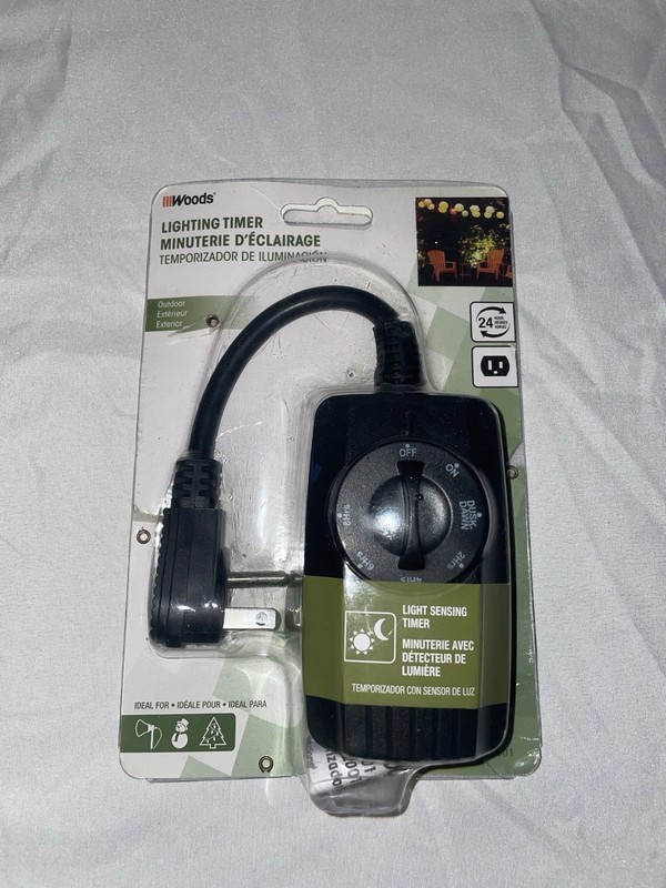 24Hour Outdoor Plug-In Lighting Timer 2 4 6 8 Hr Dusk Dawn 125Vac 60hz 10A 1250W gallery