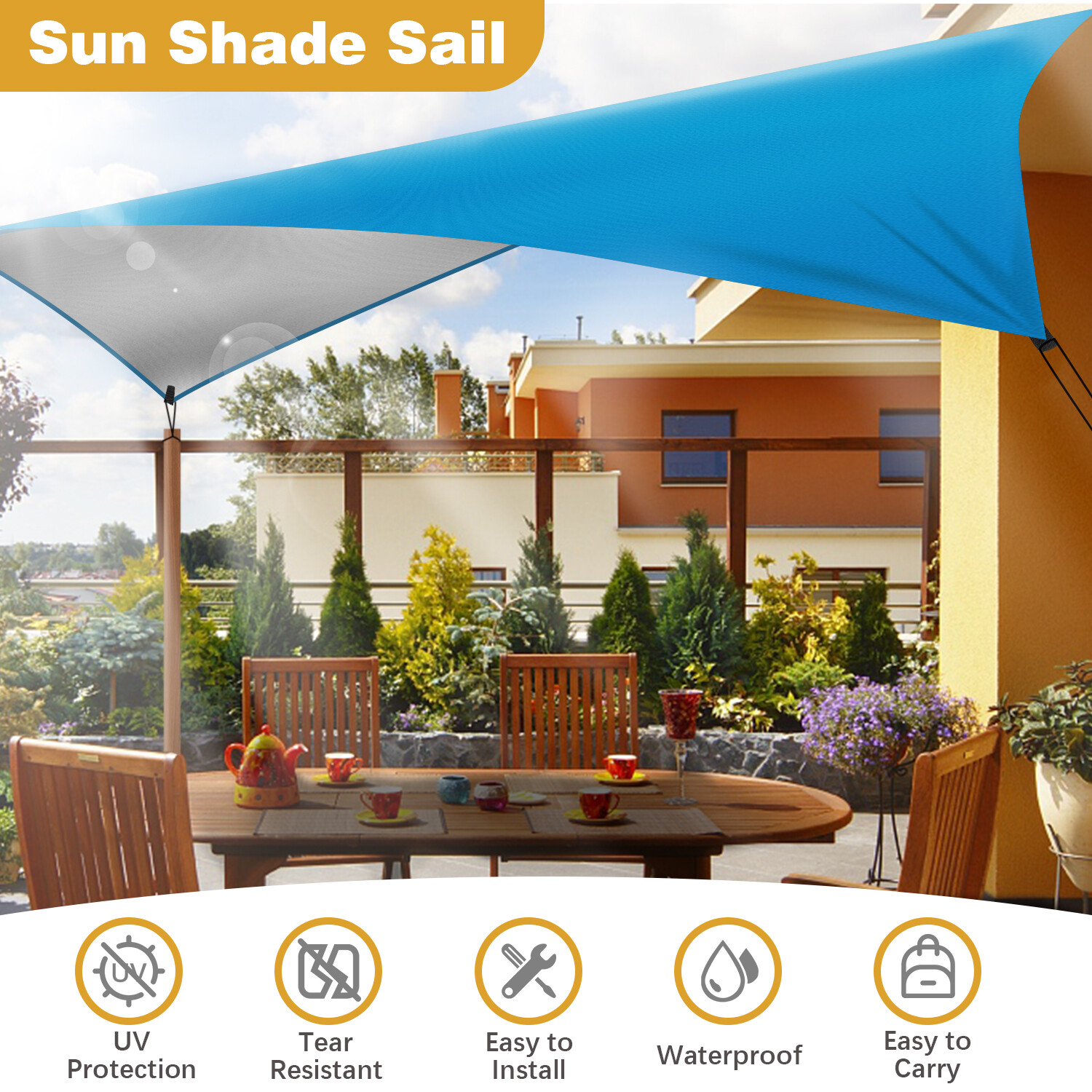 Awning Polyester Fabric Silver Coated Outdoor Waterproof Canopy Multi-Purpose gallery