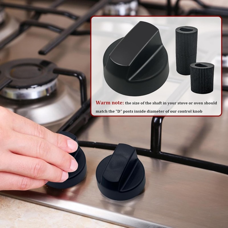 Black Universal Control Switch Knobs 4 Pack Upgrade Kit Replacement Switch gallery