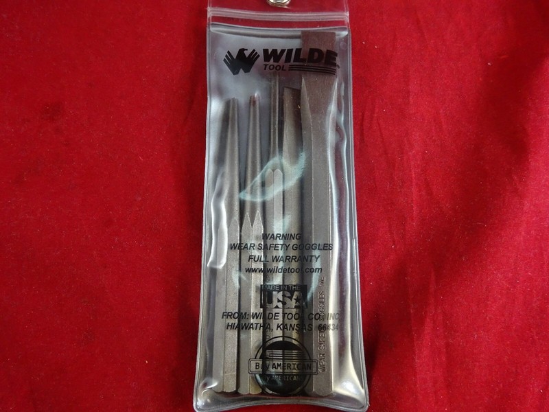 Wilde Tool K5 USA MADE 5pc Punch & Chisel Set Professional High Carbon Steel gallery