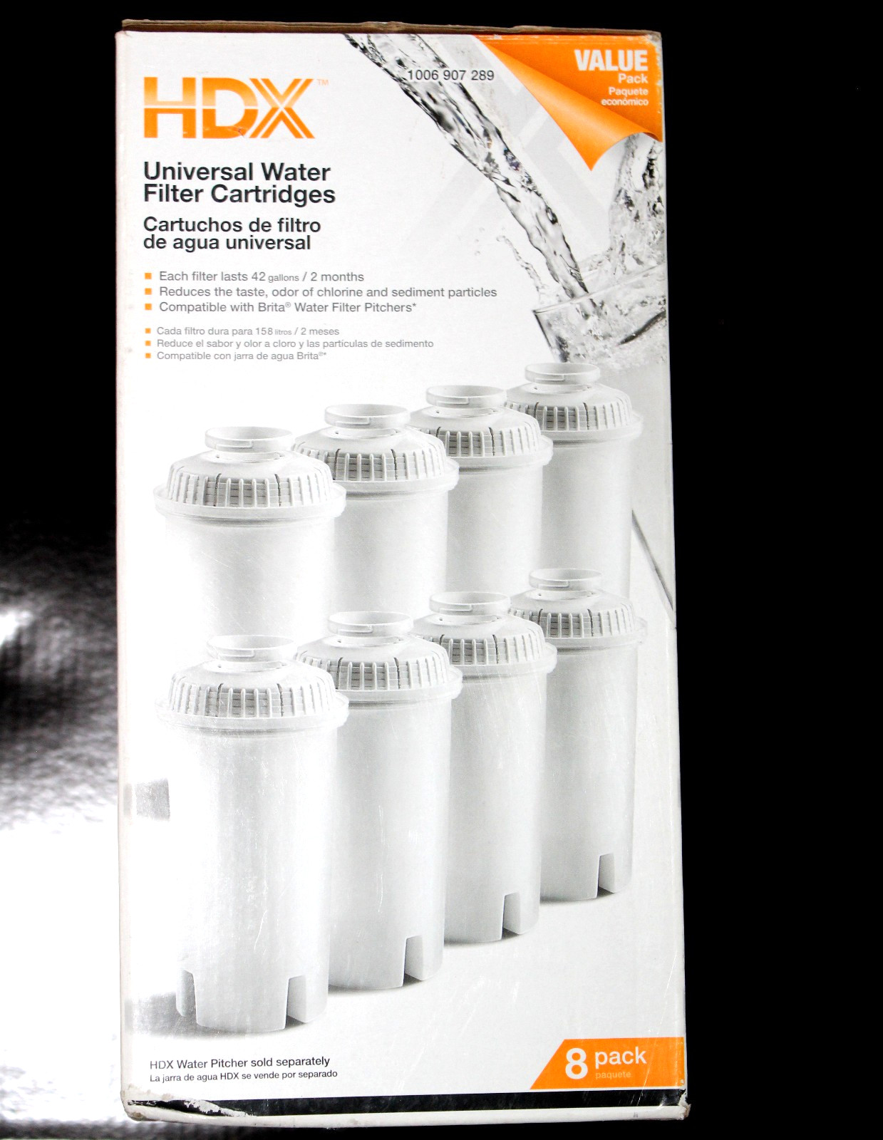 Compatible W/ Brita Pitchers 8-Pack Universal Water Filter Cartridges HDX F003 gallery
