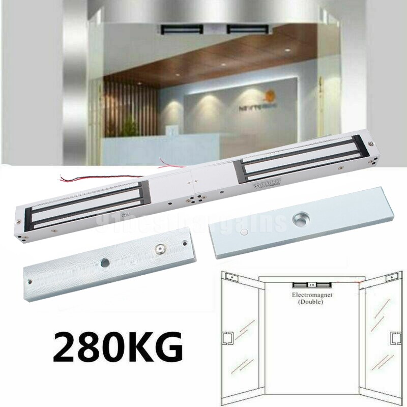 Access Control Maglock 600 lb Double Magnetic Lock 280 KG Double Entry Door gallery