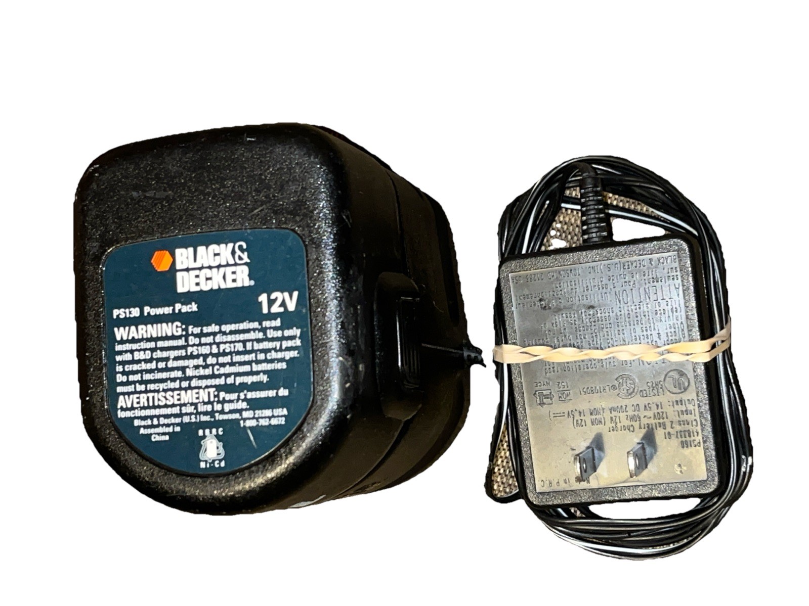 Power Pack Black & Decker 12V Battery PS130 W/Charger FOR PARTS OR REPAIR gallery