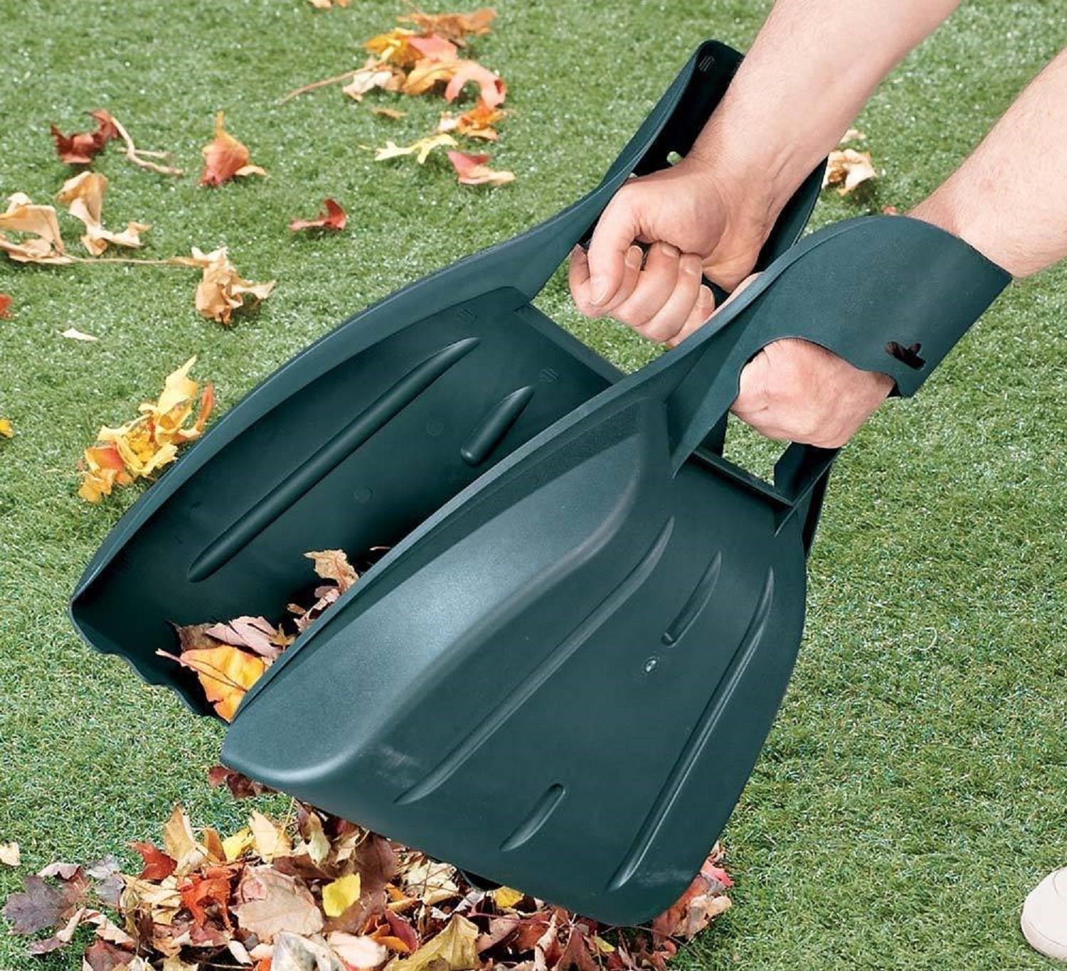 Leaf Scoops Garden Lawn Leaves Hand Rake Scoop Gardening Grass Grabber Tool Pair gallery