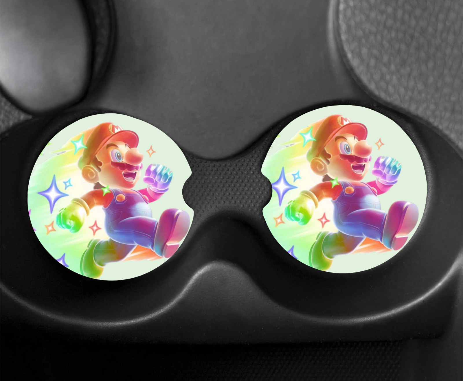 Mario Inspired Set of 2 Car Coasters gallery