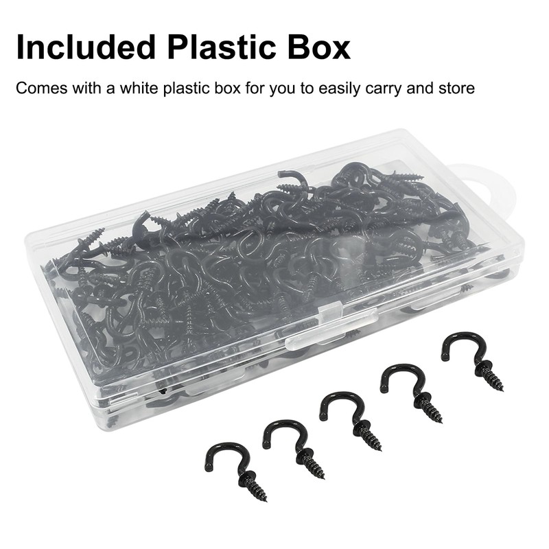 120 1/2 Inch Ceiling Cup Hooks, Screw Hooks, Self-Tapping Metal Hanging Hooks gallery