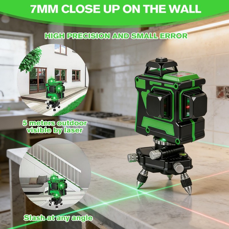 3D Level Self-Leveling 360 Horizontal And Vertical Cross 12 Lines Laser Level gallery