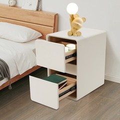 Bedside Table Storage Cabinet for the Bedroom Side Table with 2-drawers
