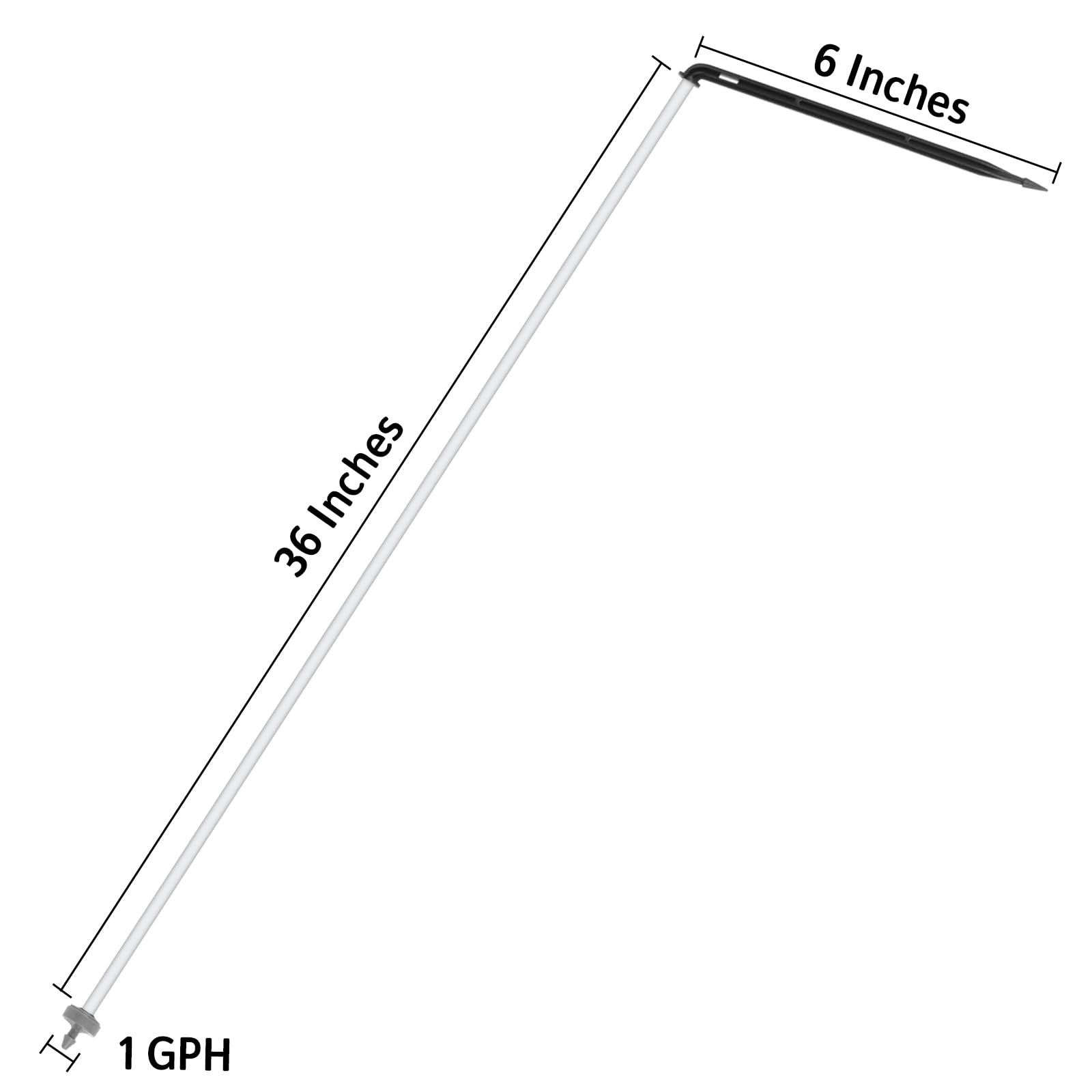 25 Pack Netafim Automatic Irrigation Dripper Stake, 1 GPH, 36 Inches, Drip gallery