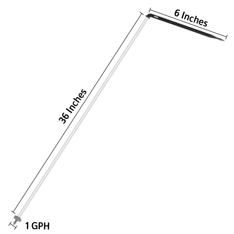 25 Pack Netafim Automatic Irrigation Dripper Stake, 1 GPH, 36 Inches, Drip gallery