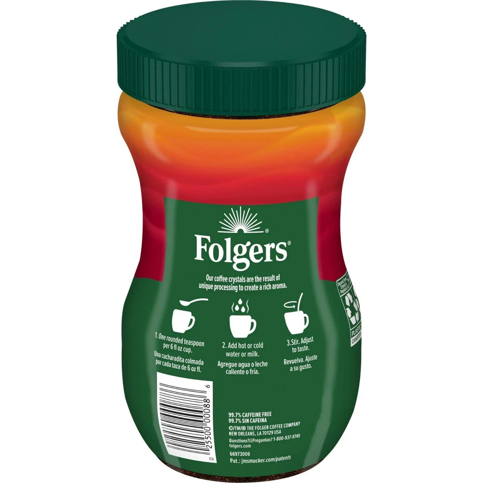 (2 Pack) Folgers Classic Decaf Instant Coffee, 8 oz Jar (FRESH) Free Shipping gallery