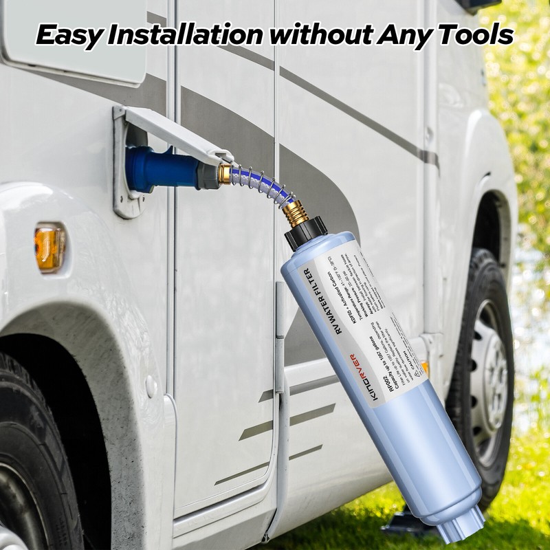 RV Inline Water Filter with Hose Protector for 3/4" Garden Hose,Camper,Marine gallery