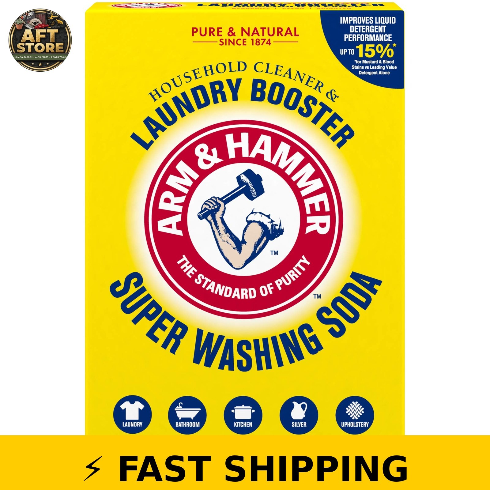 Arm & Hammer Super Washing Soda Cleaner 55 oz - Fragrance-Free gallery