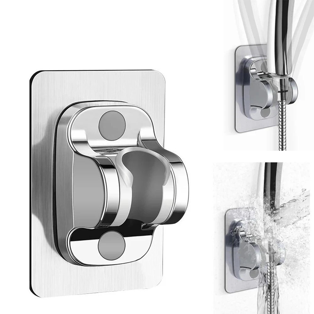 Self-adhesive Handheld Shower Head Holder Adjustable Wall Mount Shower Bracket gallery