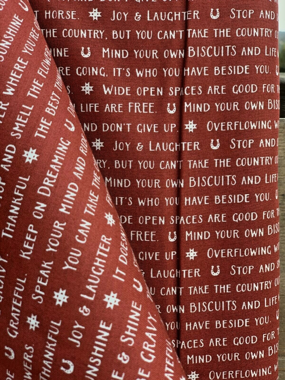 Farm Wisdom Words - Red and White Fabric - Thistle Hill Fabric Collection gallery
