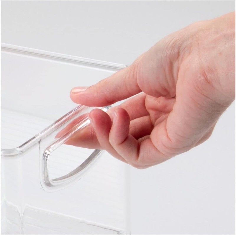 mDesign Plastic Stackable Kitchen Organizer - Storage Bin with Handles gallery