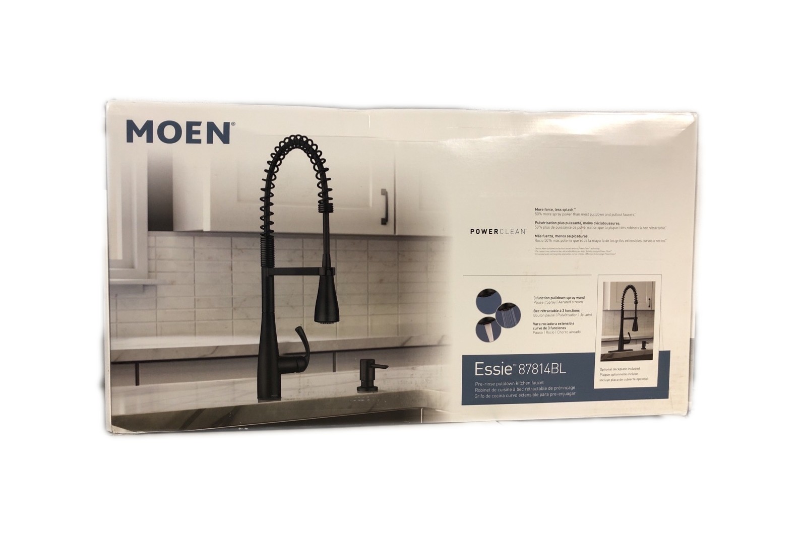 MOEN Essie Single-Handle Pulldown Kitchen Faucet Matte Black 87814BL gallery