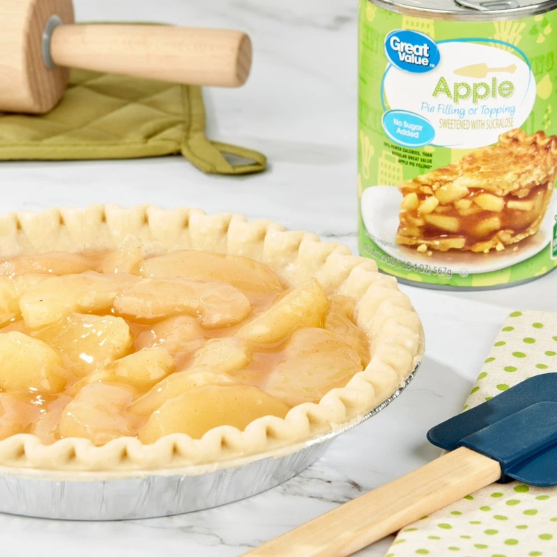 (4 pack) Great Value No Sugar Added Apple Pie Filling & Topping, 20 oz... gallery