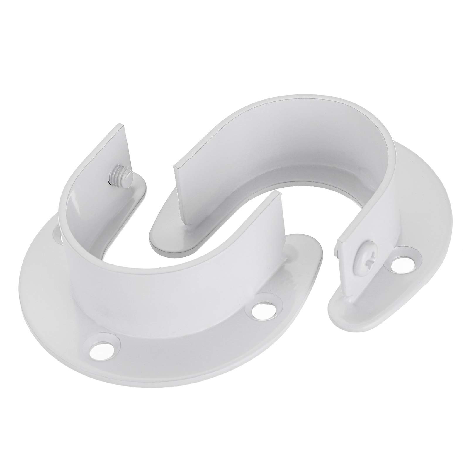 4 Packs Closet Rod End Supports Brackets 1-1/2" Diameter, U Shaped Stainless ... gallery