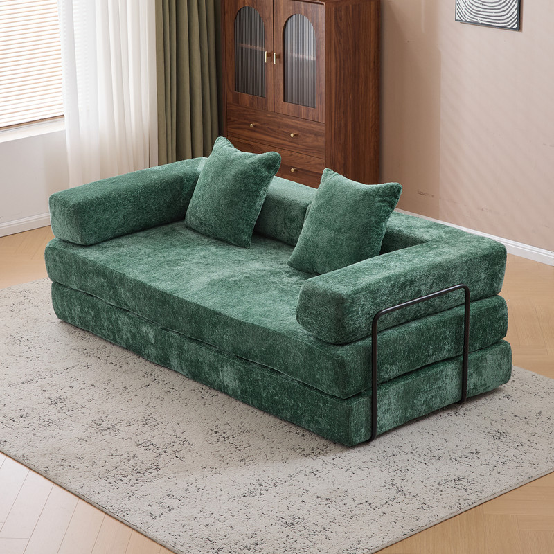 Floor Couch,Compression Sofa,Convertible Floor Sofa Bed-with Pillow Back Support gallery