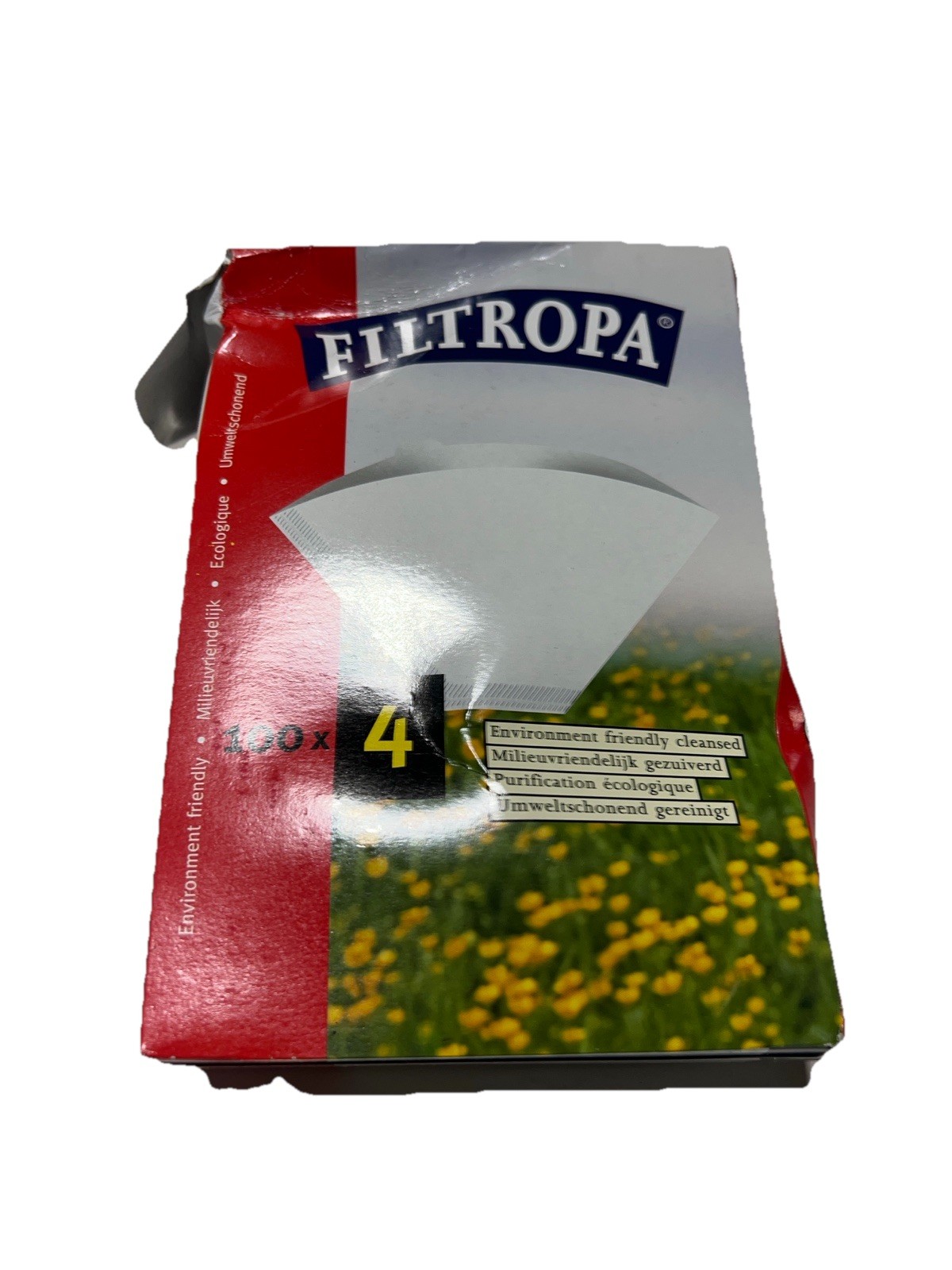 Filtropa Size 4 Coffee Filter Papers, Pack of 100, Oxygen White gallery
