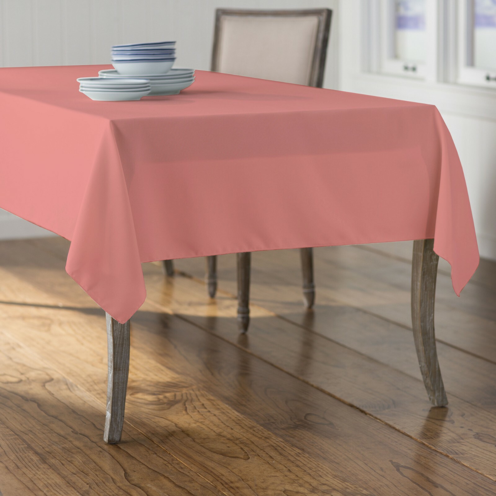 LA Linen Polyester Poplin Rectangular Tablecloth, 60 by 126-Inch. Made in USA gallery