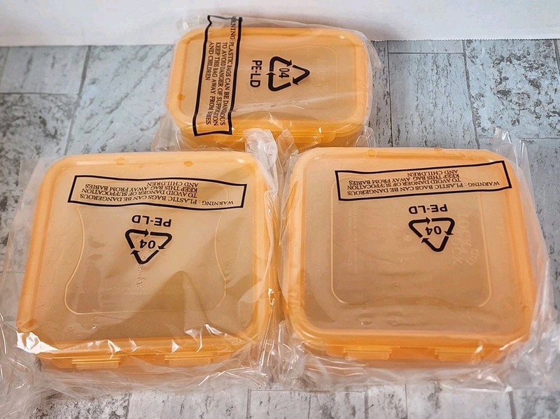 Lock & Lock 7 PC Set Brand New Rectangle Shape Orange gallery